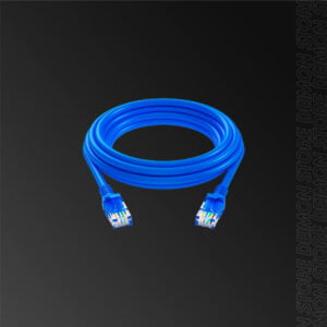 CABLE DE RED UTP 3MTS MICROFINS CAT5 BLUE