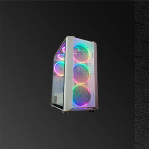 SATE K881 GAMER 6FAN WHITE RGB EATX