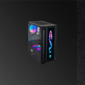 SATE K886 GAMER 5FAN BLACK RGB EATX