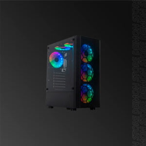 SATE K887 GAMER 6FAN BLACK RGB C-CON