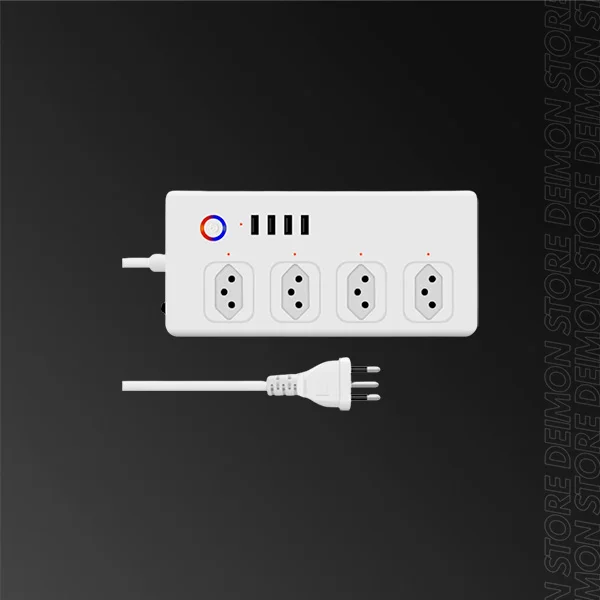 ZIGBEE ZEMISMART FILTRO DE LINEA 4 TOMAS-4USB BR